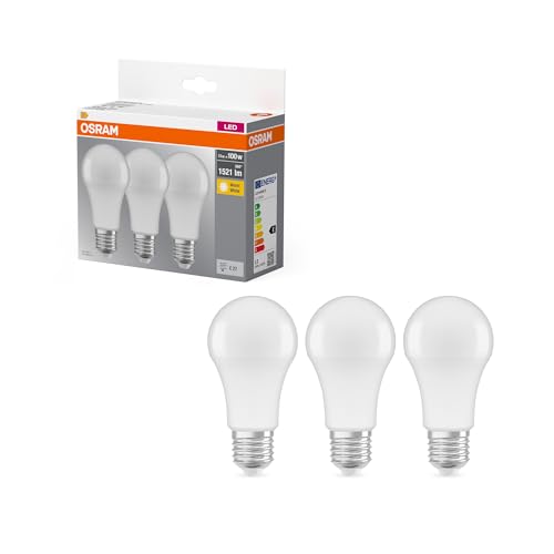 Detalle de OSRAM Lampada LED E27 13 W Warm White – confezione da 3 unità, Base Clas