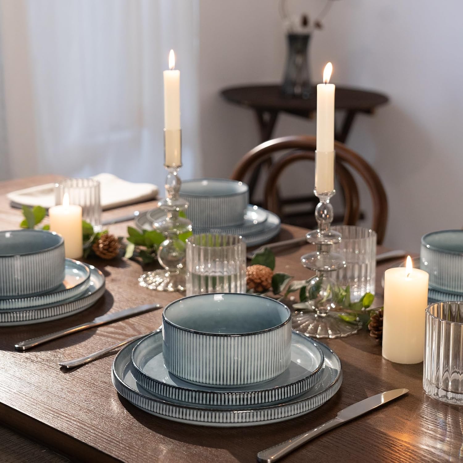 Detalle 2 de famiware Star 12‑Piece Dinnerware Set 23 oz 🍽