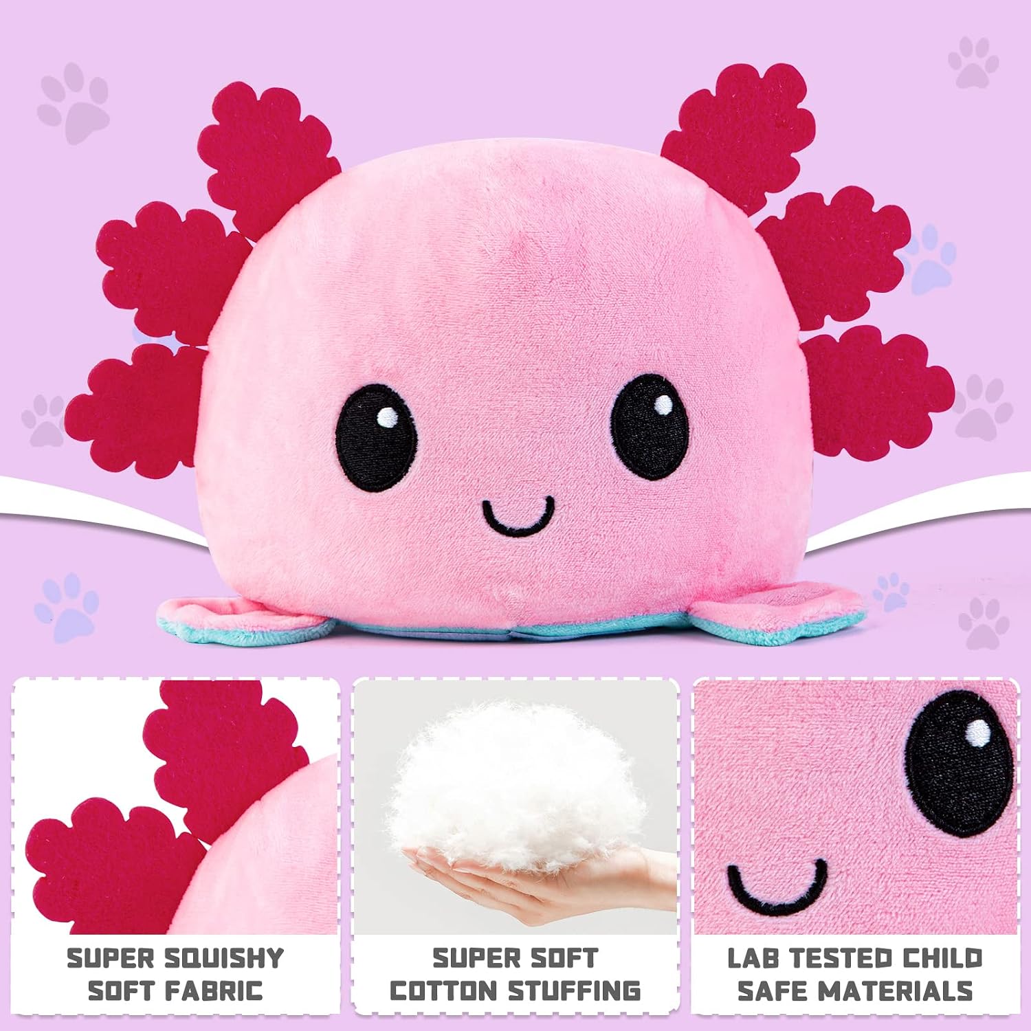 Detalle 2 de Thedttoy Reversible Axolotl Plushie