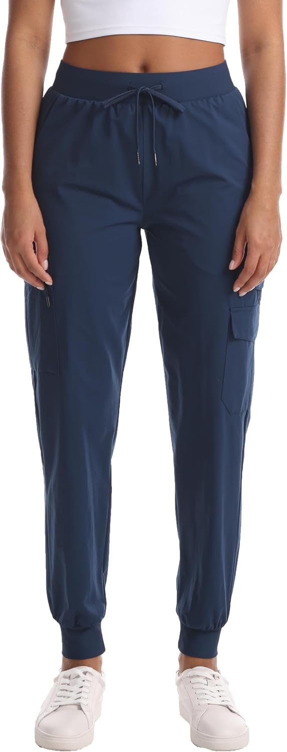 Detalle de Yoglegins Women's Lightweight Hiking Joggers, 5 Pockets, Quick-Dry, UPF 50+