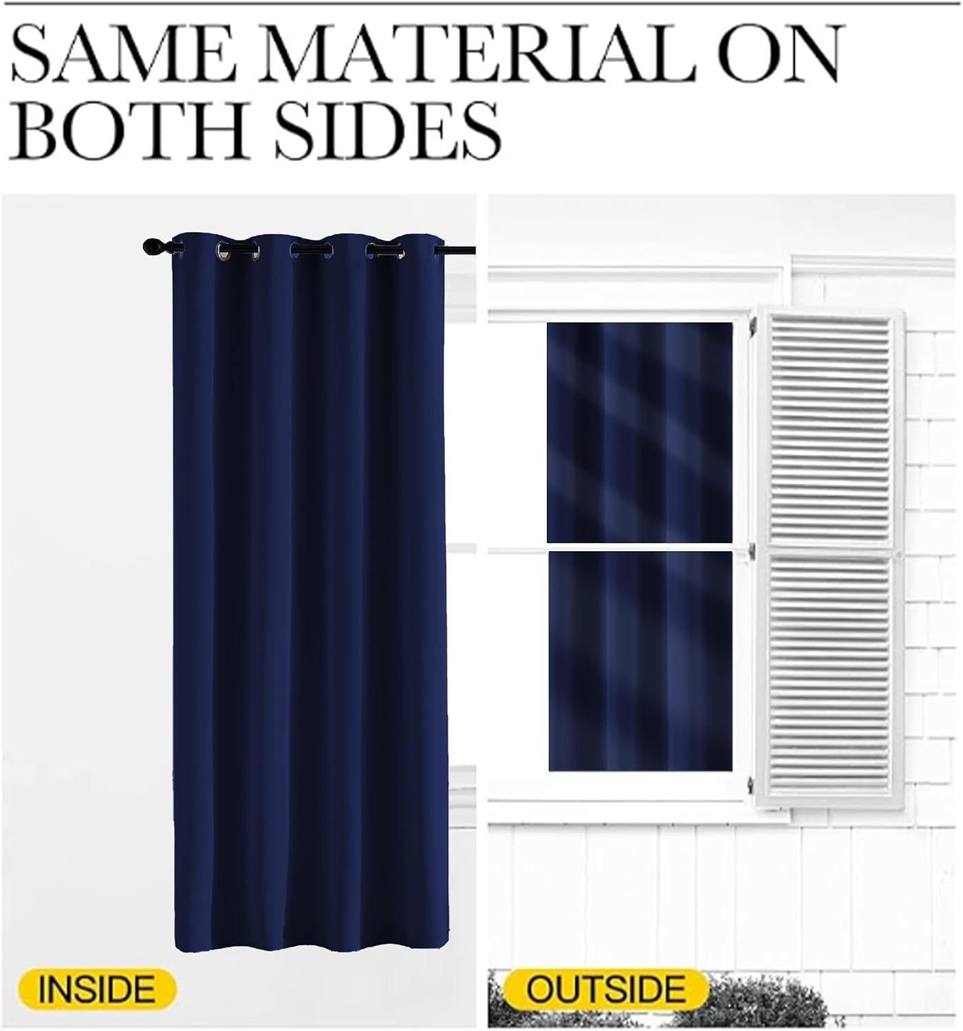 Thumbnail 4 de Aspire Homeware Blackout Curtains Navy 66x54in