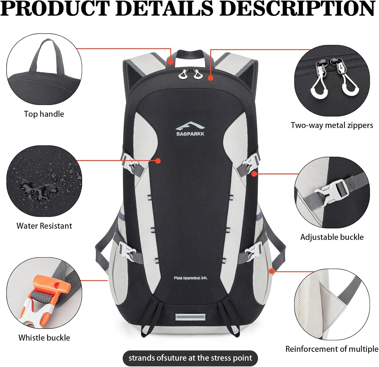 Thumbnail 4 de BAGPARKK 35L Packable Hiking Backpack