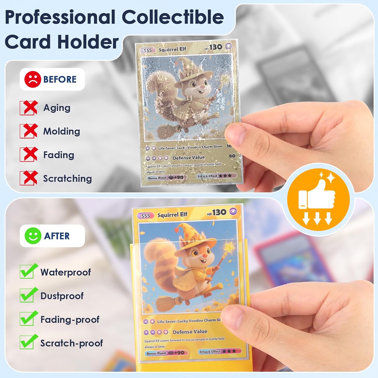 Detalle de 1000Pcs Trading Card Sleeves, 10 Colors Top Loading Sleeves for Standard Cards (2.5" x 3.5")