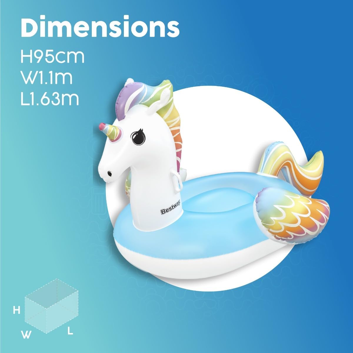 Thumbnail 3 de Bestway Unicorn Pool Float 1.55 m