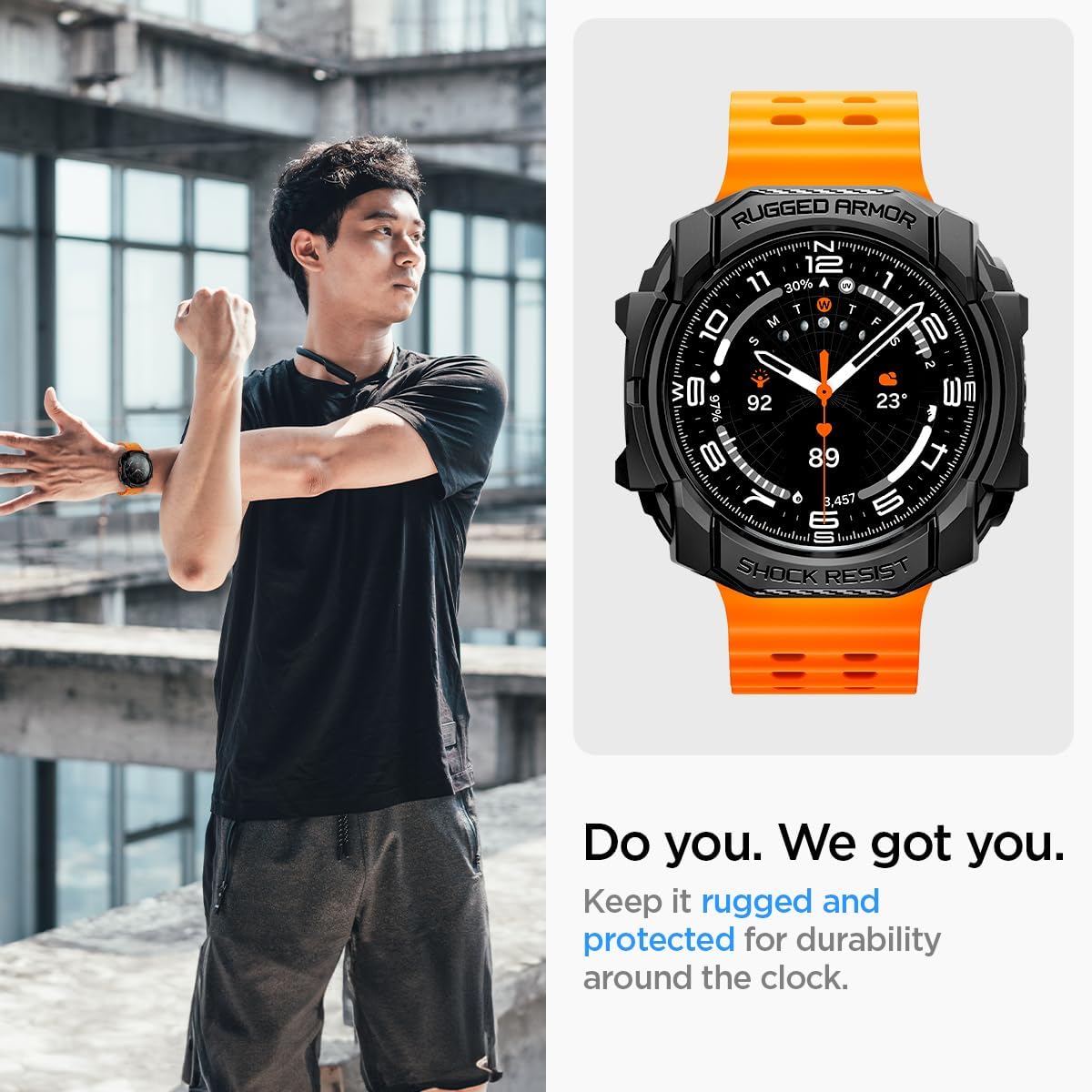 Thumbnail 2 de Spigen Rugged Armor — Coque pour Samsung Galaxy Watch Ultra 47 mm (2024/2025) en noir mat