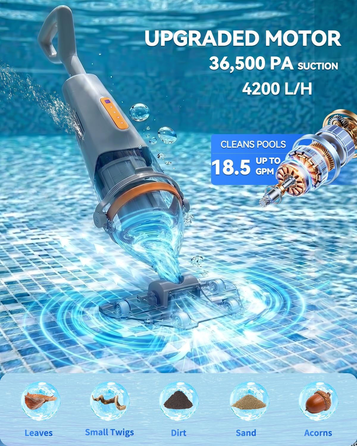 Detalle de Pool Vacuum 75-Minute Runtime