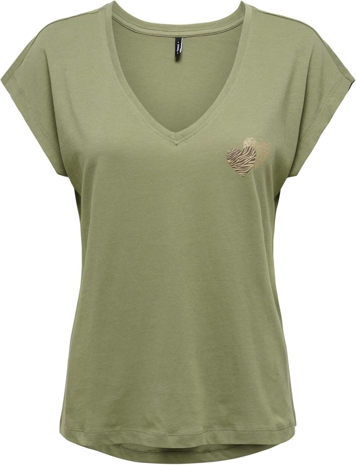 Thumbnail 5 de ONLY Onllenna Life S/S Heart V-Neck Top – Top con scollo a V, stampa cuore