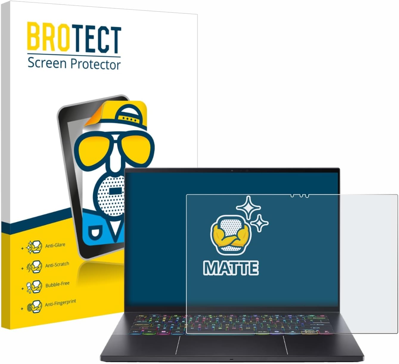 Detalle de BROTECT Pellicola Protettiva Opaca per Acer Predator Triton 14 AI – Anti-Riflesso e Anti-Impronte