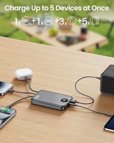 Thumbnail 4 de Zmmyuluo Power Bank 10000mAh with 4 Built-in Cables and LED Display
