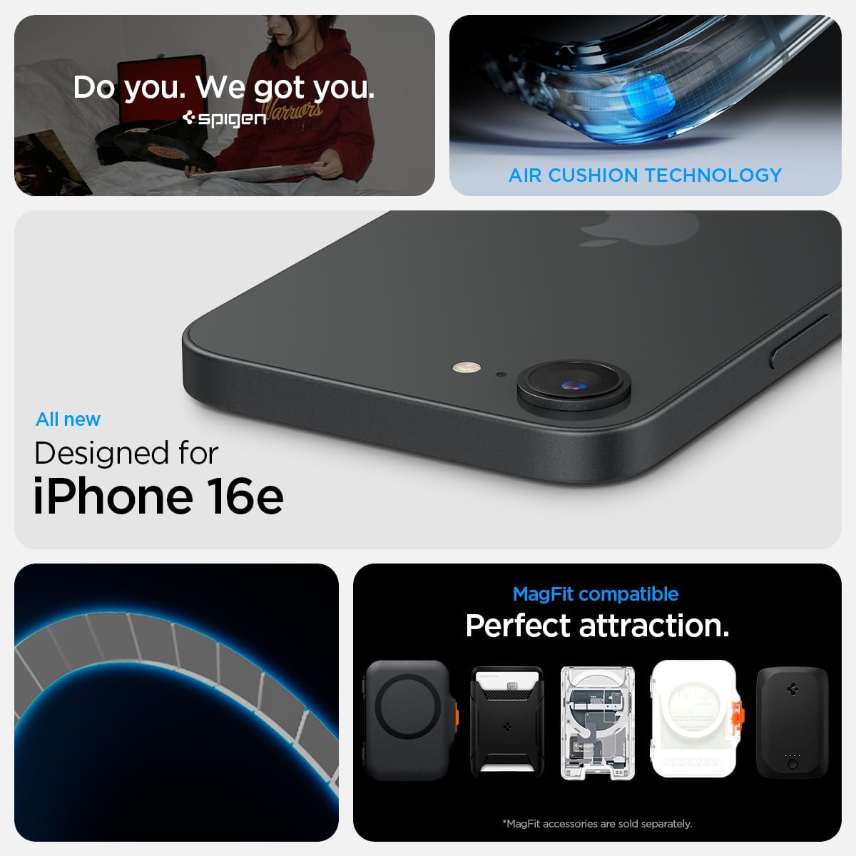Thumbnail 1 de Spigen Ultra Hybrid Magfit para iPhone 16e 2025 - Negro