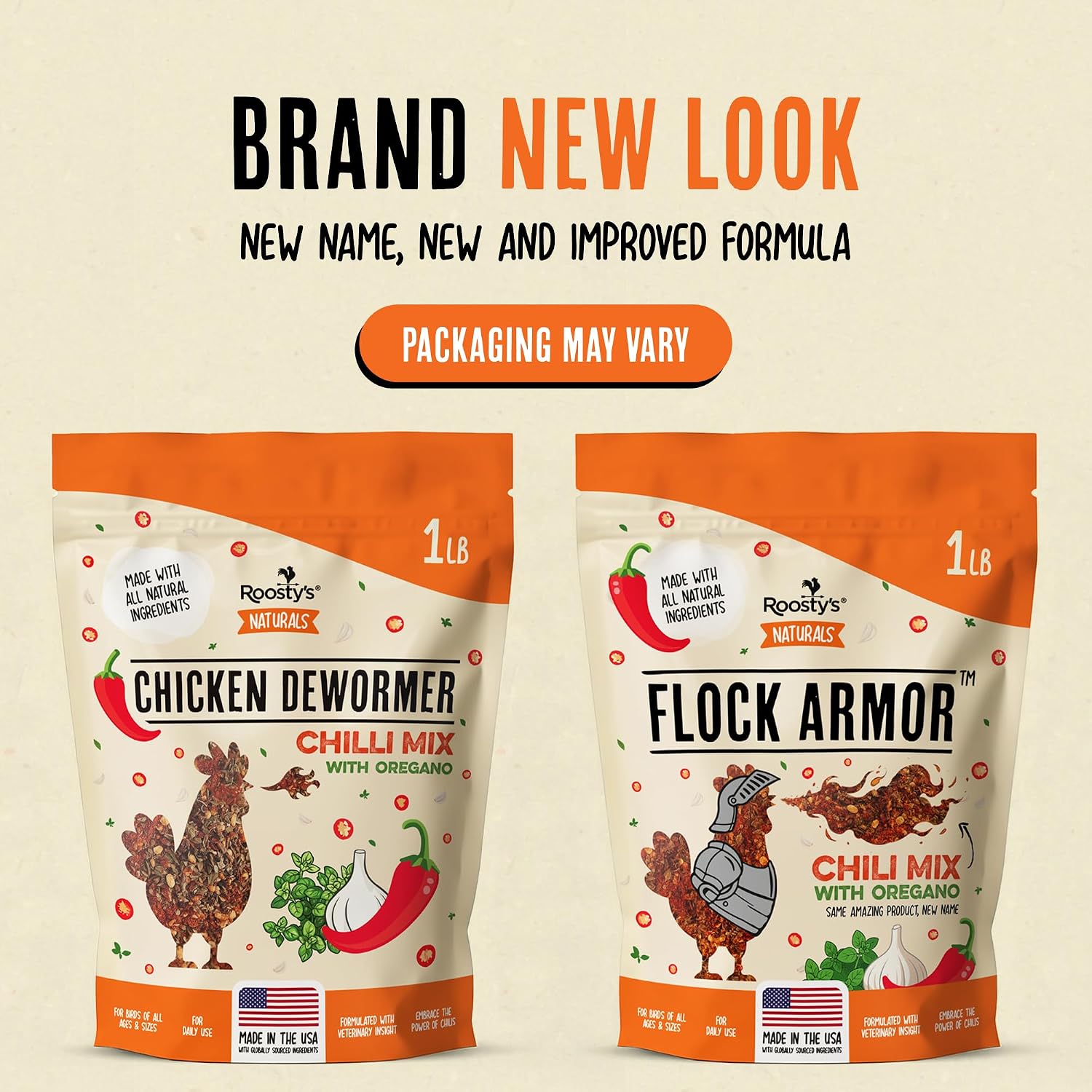 Thumbnail 1 de Roosty's Naturals Flock Armor Chicken De-wormer Chili Mix, 16oz