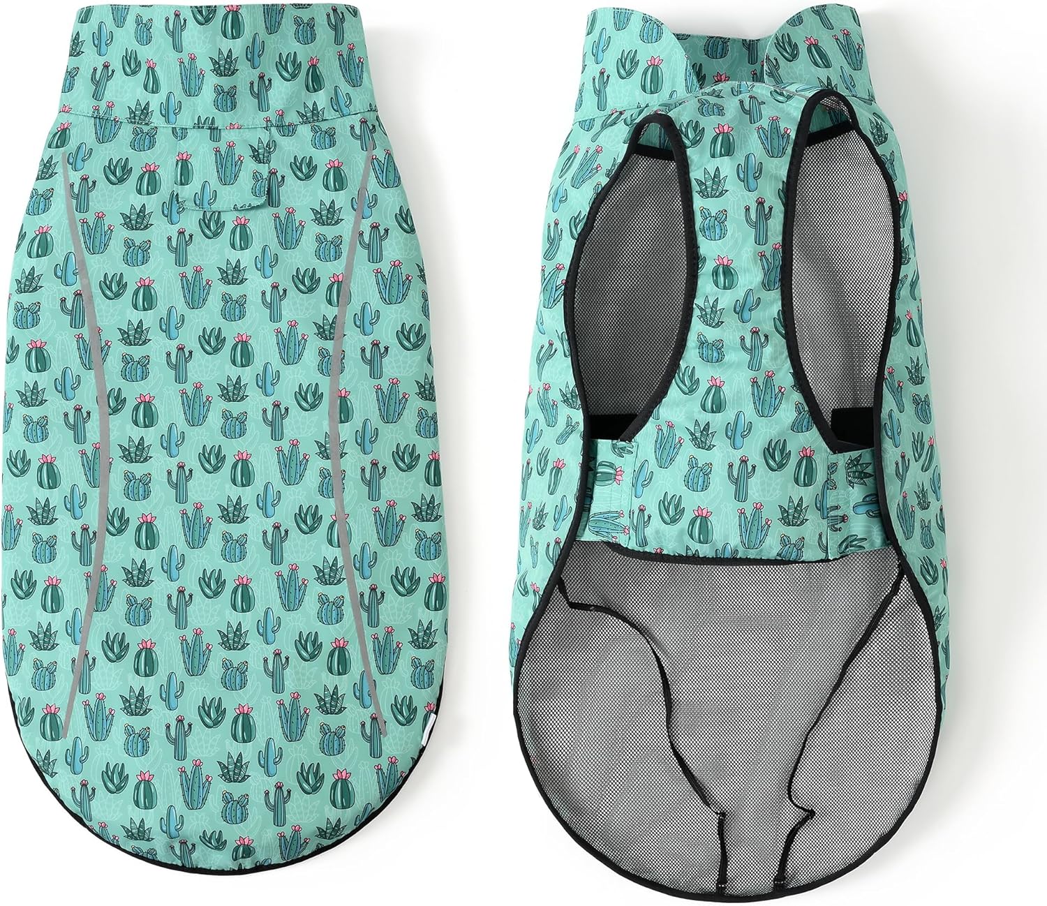 Thumbnail 4 de Mile High Life Dog Raincoat (Green Cactus) – Adjustable Waterproof Jacket with Reflective Strip, XX-Small