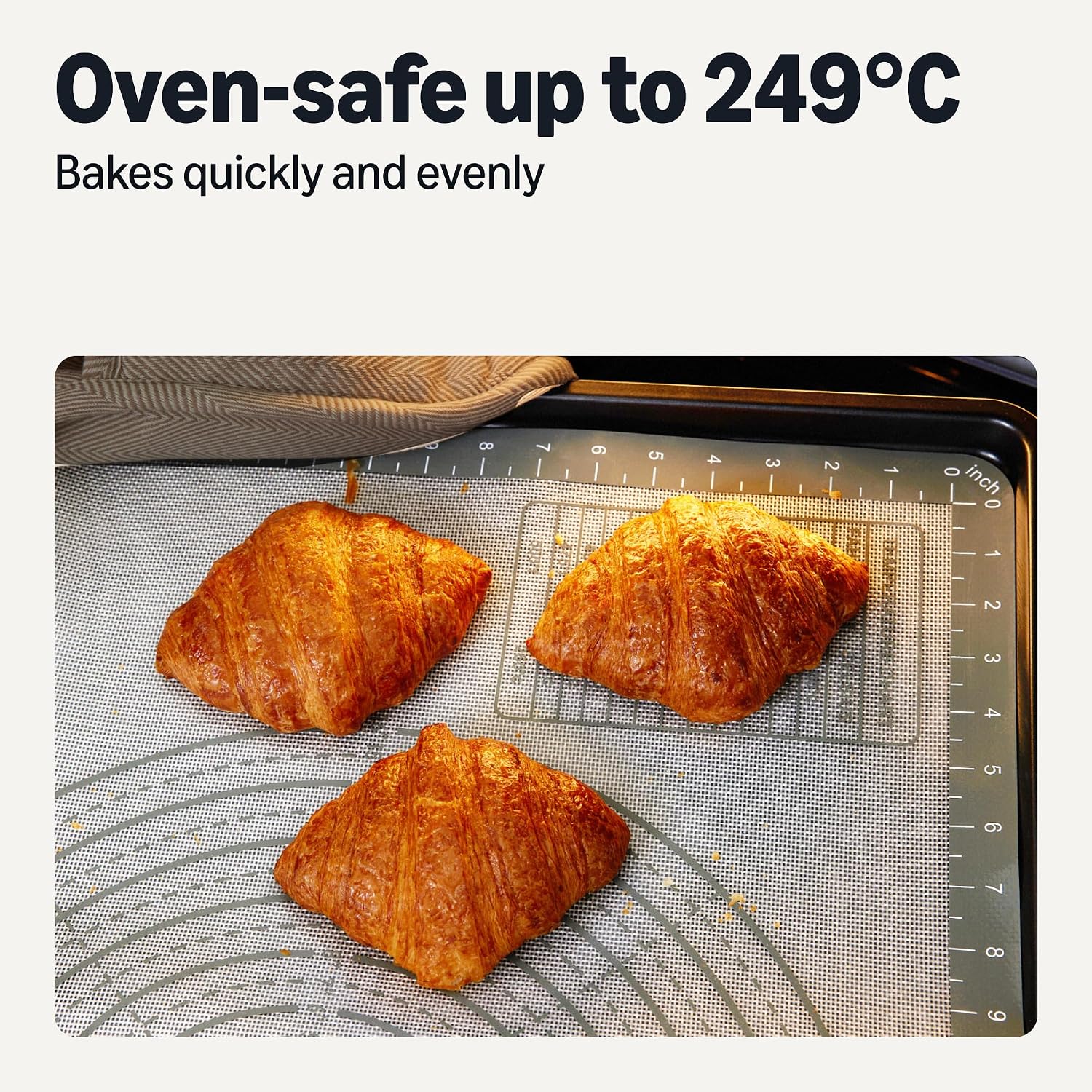 Detalle 2 de Amazon Basics Nonstick Silicone Pastry Baking Mat with Measurements – Extra Large