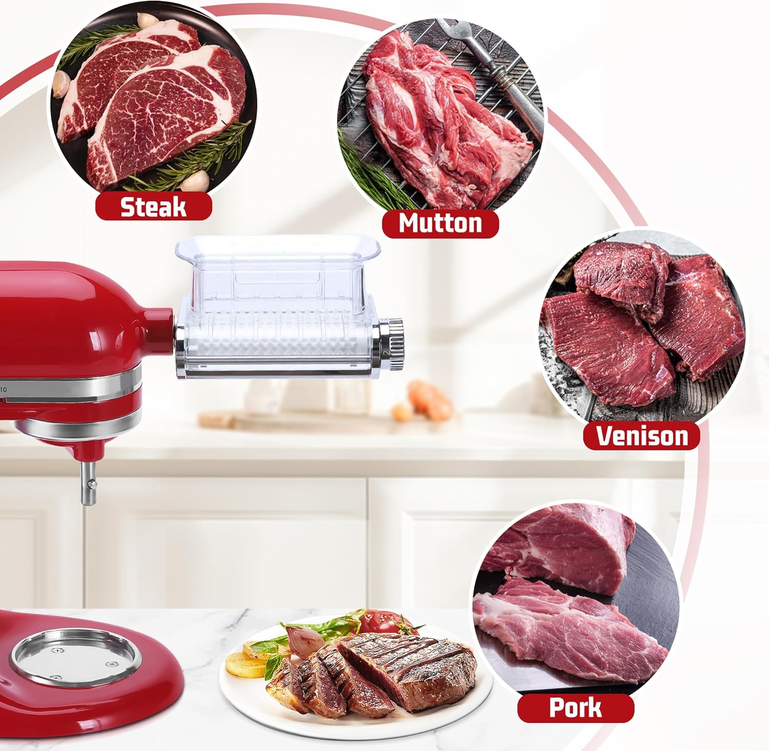 Thumbnail 5 de KitchenAid Meat Tenderizer Attachment, 3 Thicknesses 🍽