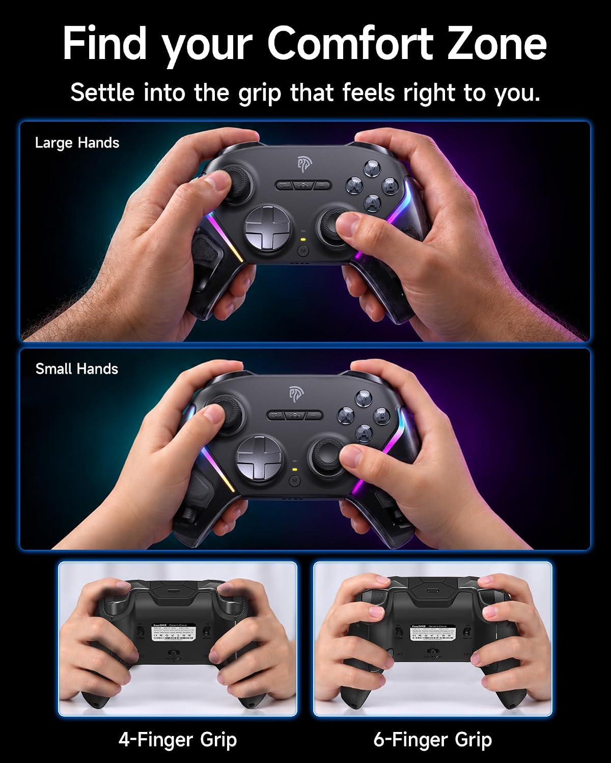 Thumbnail 6 de EasySMX D10 wireless gamepad 1000Hz polling
