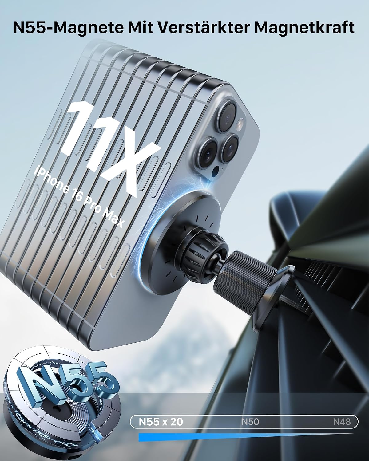 Thumbnail 5 de YOSH MagSafe Autohalterung 15W Ladefunktion