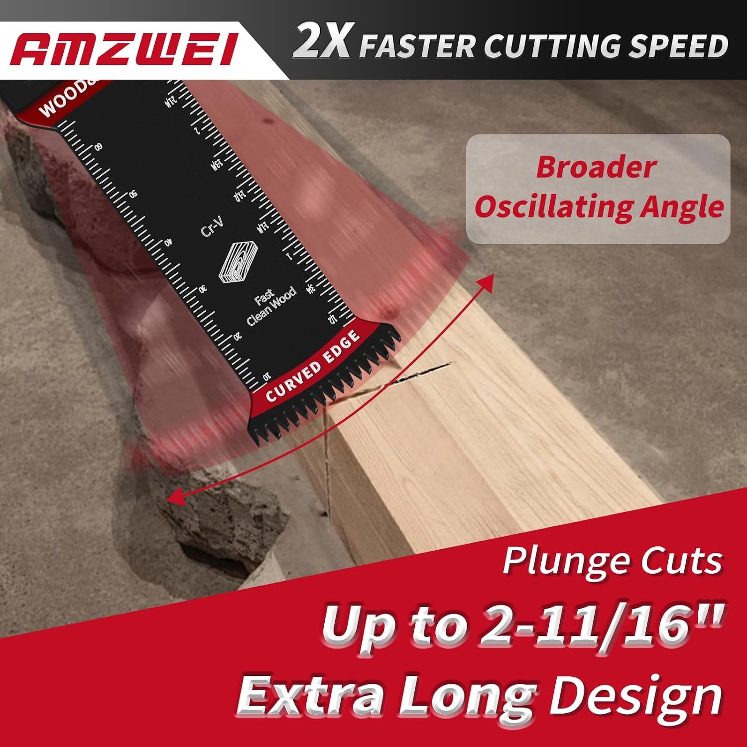 Thumbnail 4 de AMZWEI 20-Piece Extra Long Titanium Oscillating Tool Blade Set