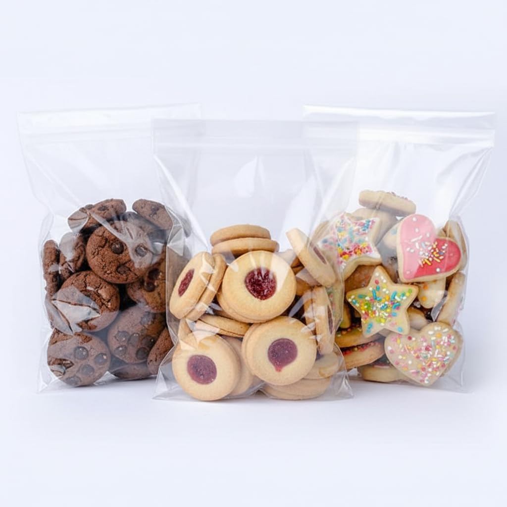 Detalle de 24Pcs Cellophane Bags with Pull Bows (14 x 20 in) for Hampers and Gift Wrapping