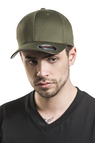 Thumbnail 2 de Flexfit Unisex Cap Wooly Combed – Olive, XS/S