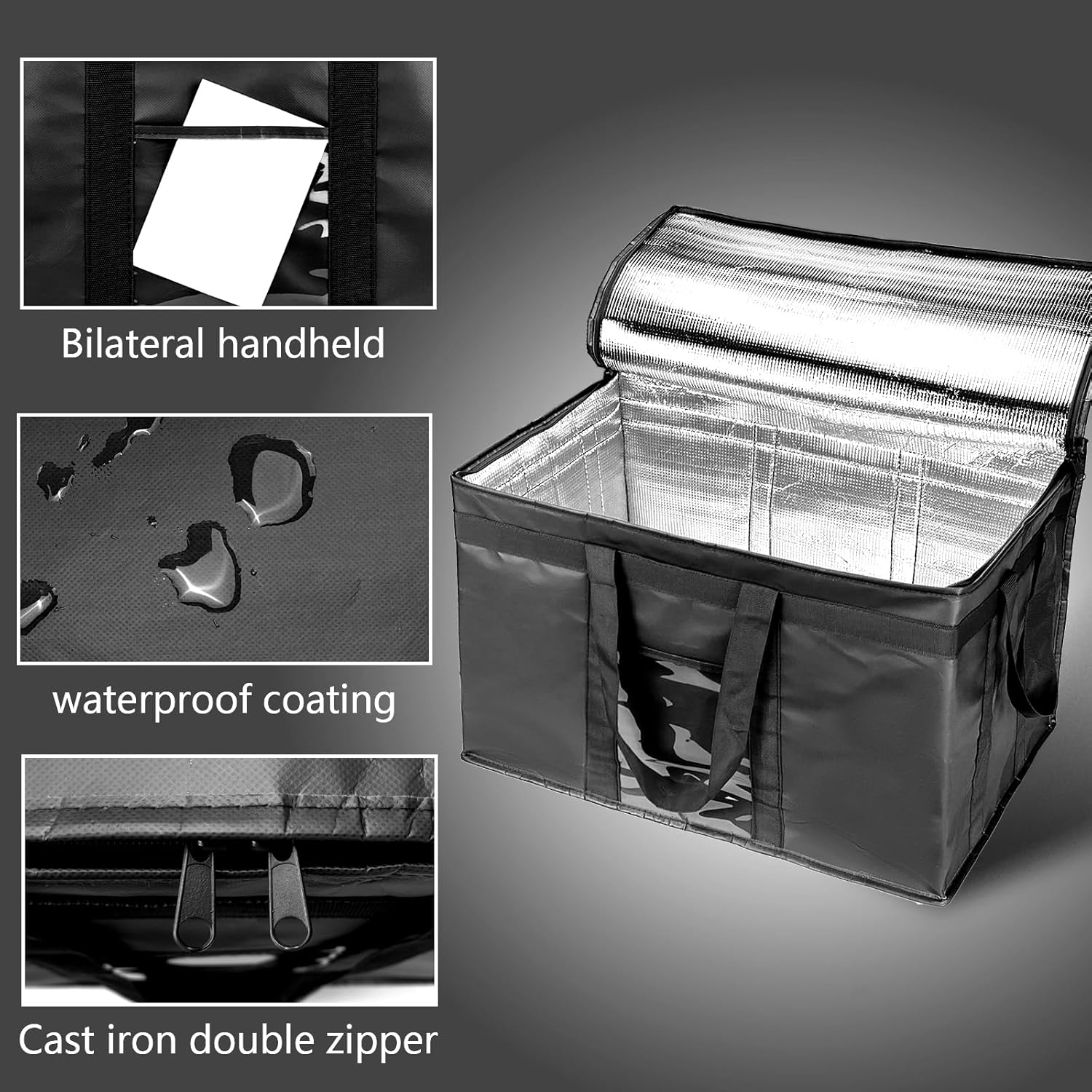 Detalle de XXXL Large Insulated Collapsible Cooler Bag with Zipper Closure