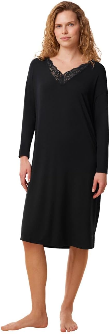 Detalle de Triumph Women's Timeless Sensuality Ndk Lsl Nightgown – Everyday Comfort in Sleepwear