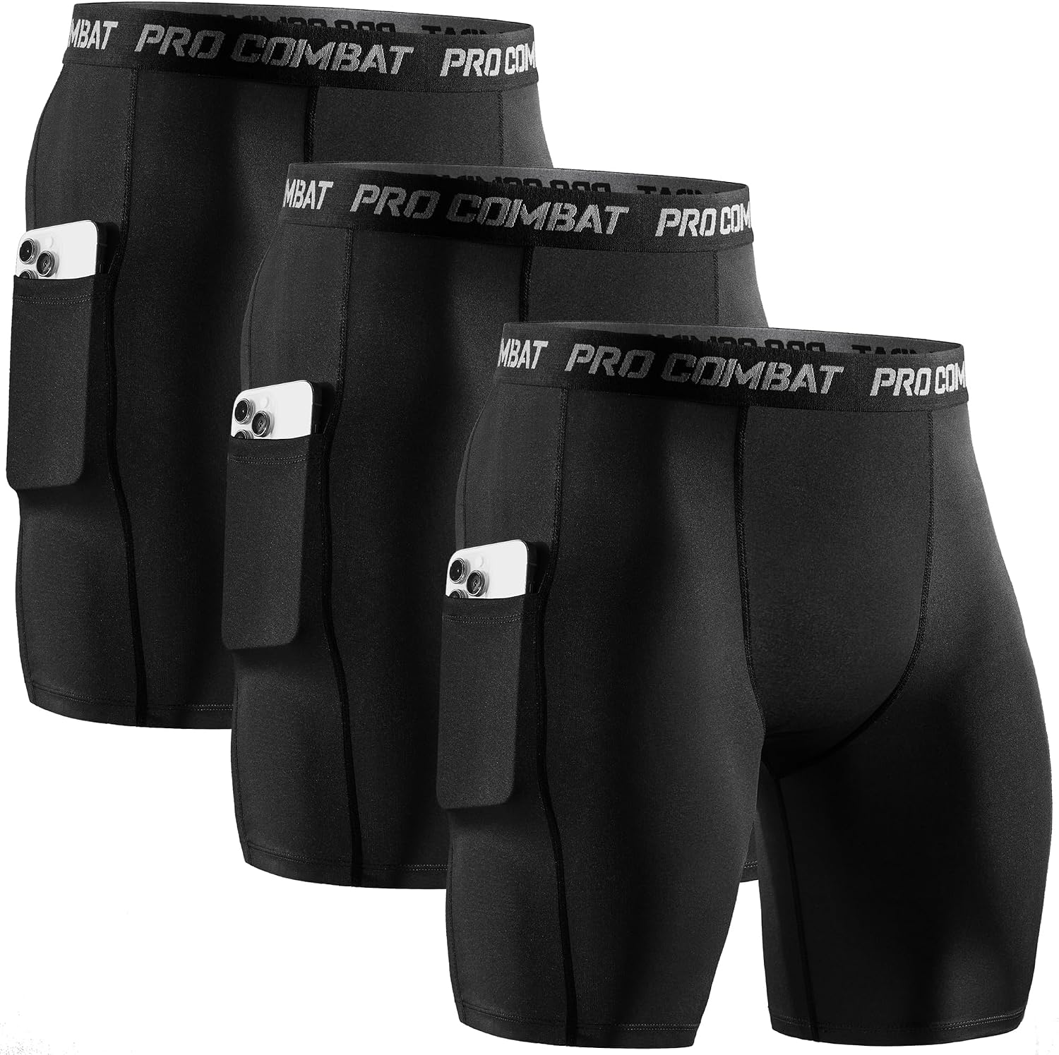 Detalle de Niksa Kompressionsshorts Herren 1er-3er Pack