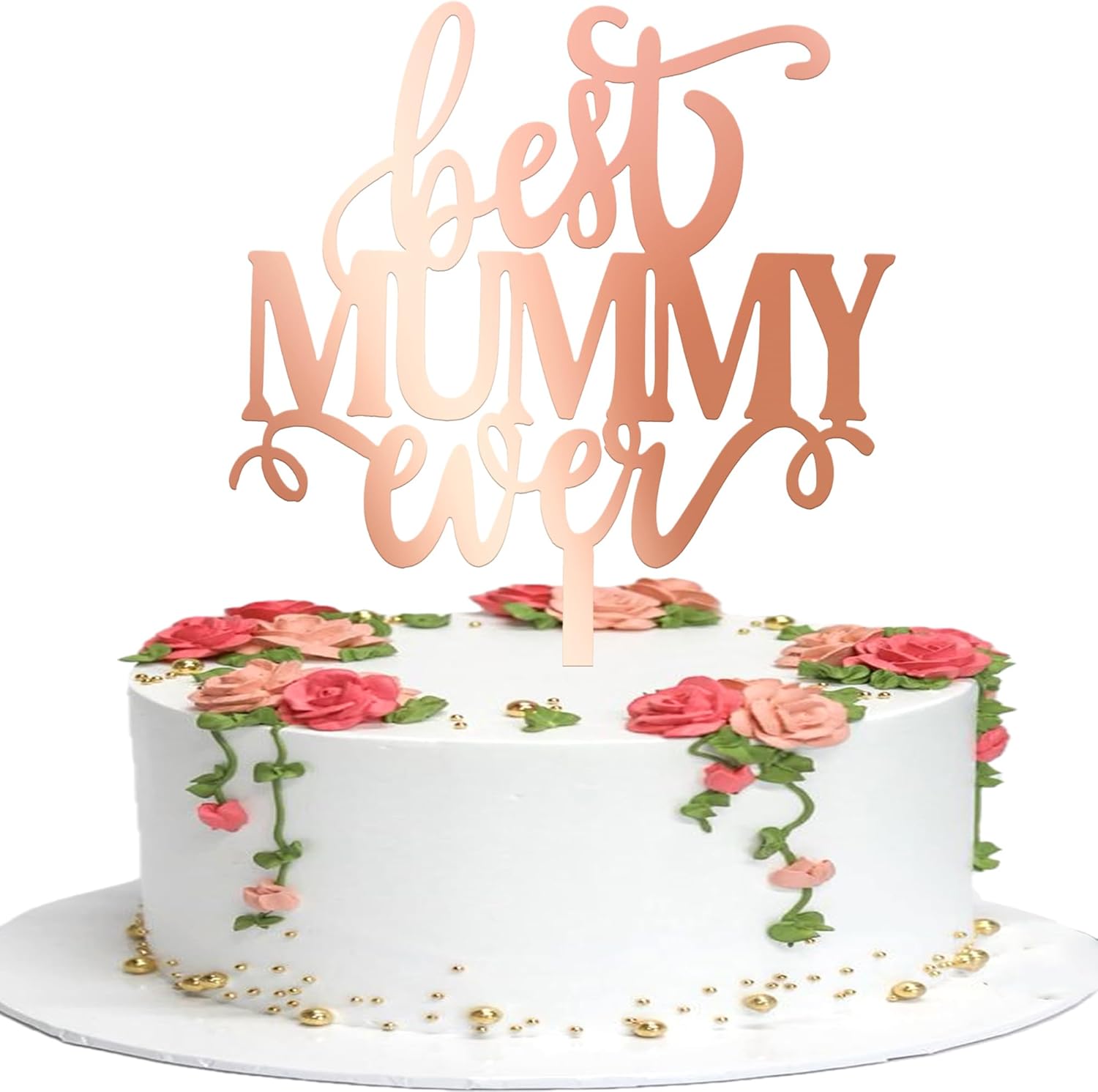 Thumbnail 6 de Xsstarmi 3 Pack Happy Mother's Day Cake Topper – Rose Gold Acrylic Hearts