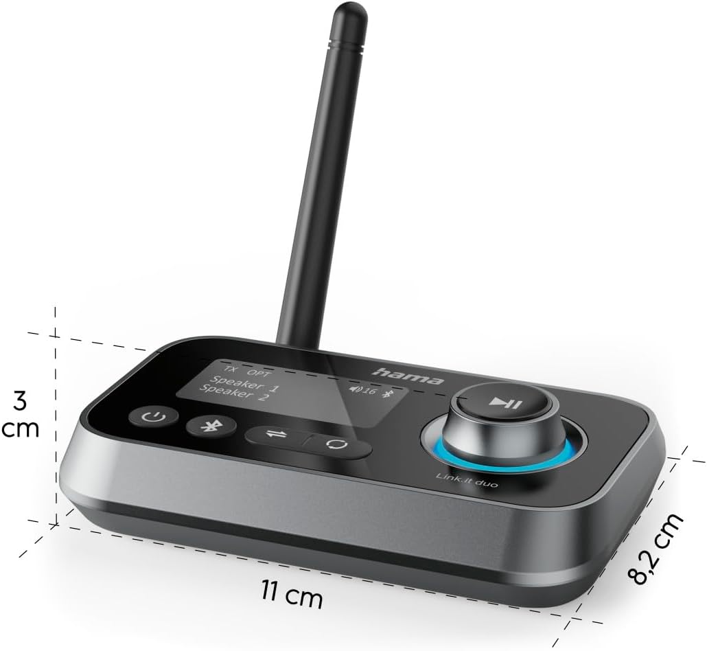 Thumbnail 5 de Hama Link.it Duo : émetteur/récepteur Bluetooth 2 en 1 pour TV stéréo (USB-C, jack 3,5 mm, fibre optique, multipoint)