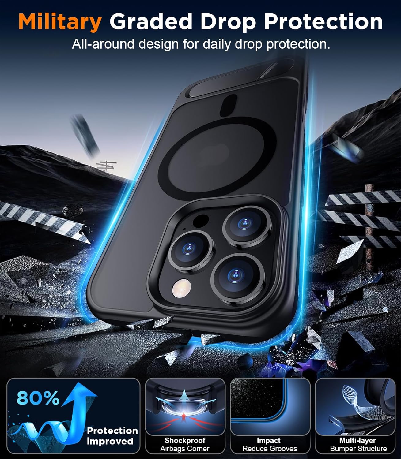 Thumbnail 2 de Temdan iPhone 16 Pro Max magnetic case, 6.9"