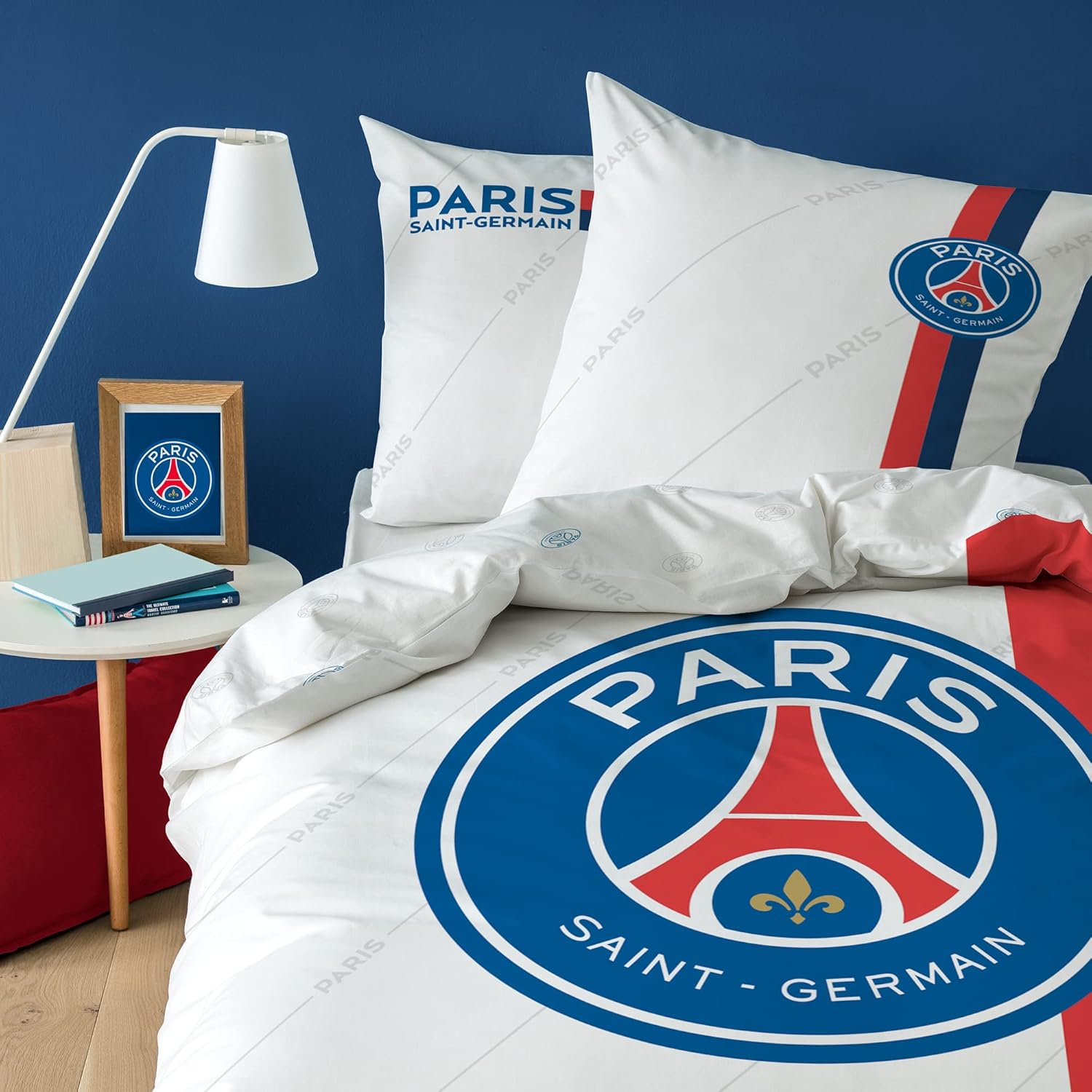 Thumbnail 2 de PSG Retro White Parure de Lit CTI – Housse de Couette 140x200 cm + Taie 63x63 cm, 100% coton, réversible