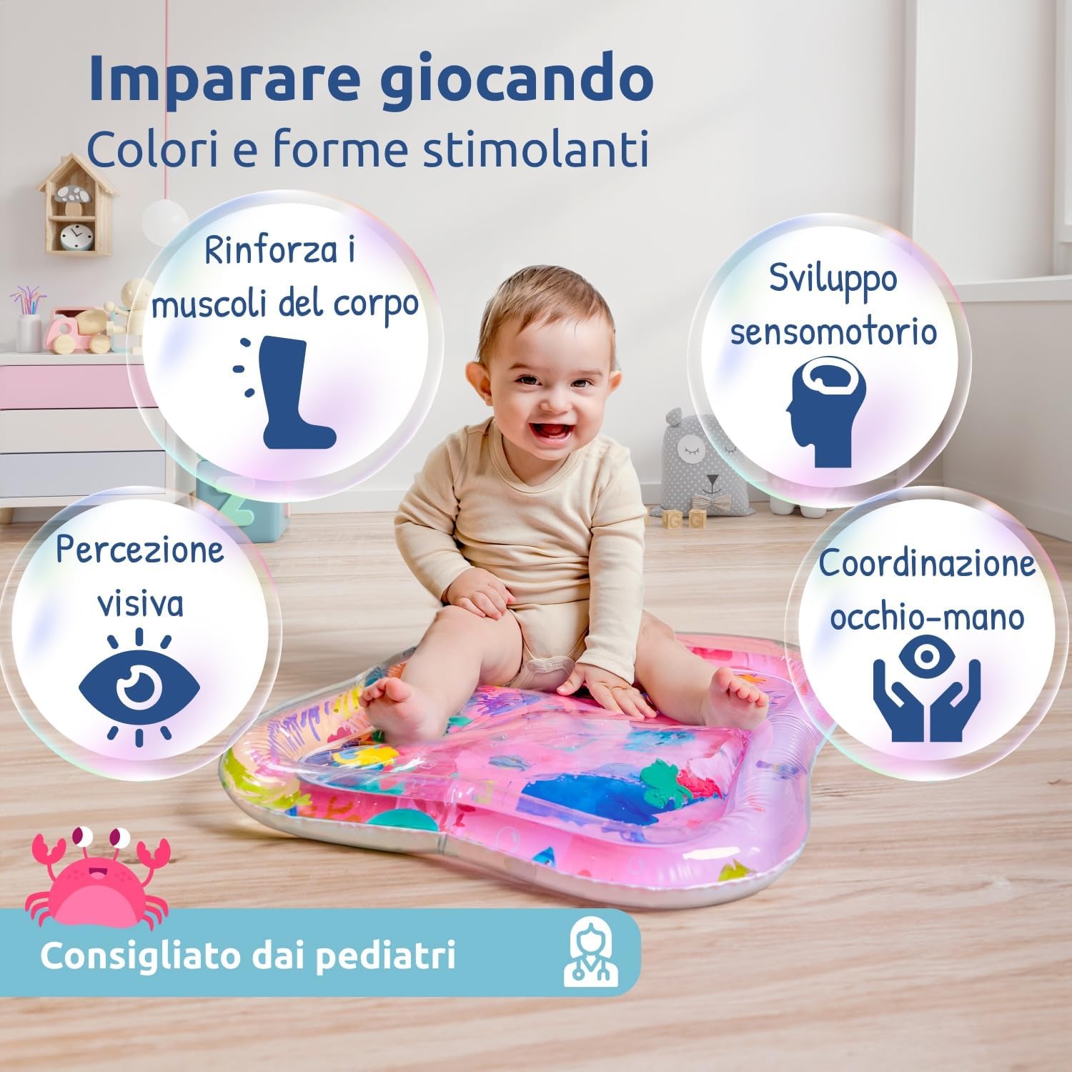 Thumbnail 2 de Mallie Tappeto Acqua Neonati Tummy Time 1 pezzo