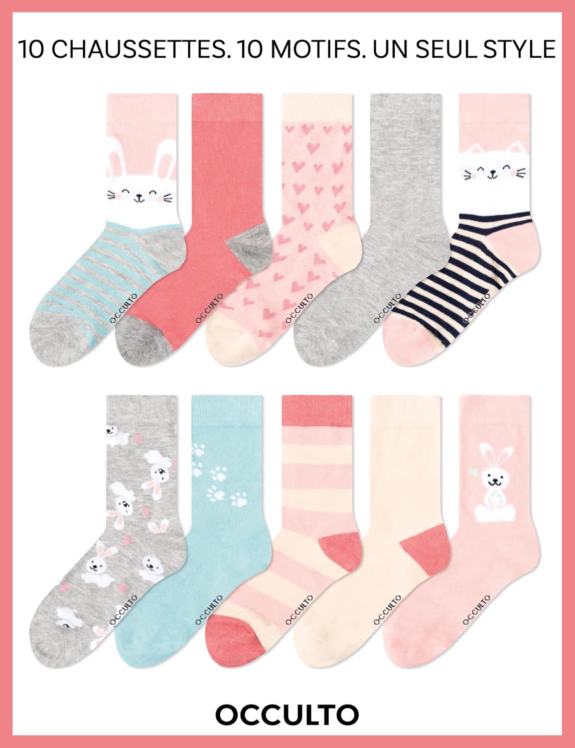Thumbnail 1 de Occulto Chaussettes Garçon & Fille – Lot de 10 Fantasia (coton/polyamide)