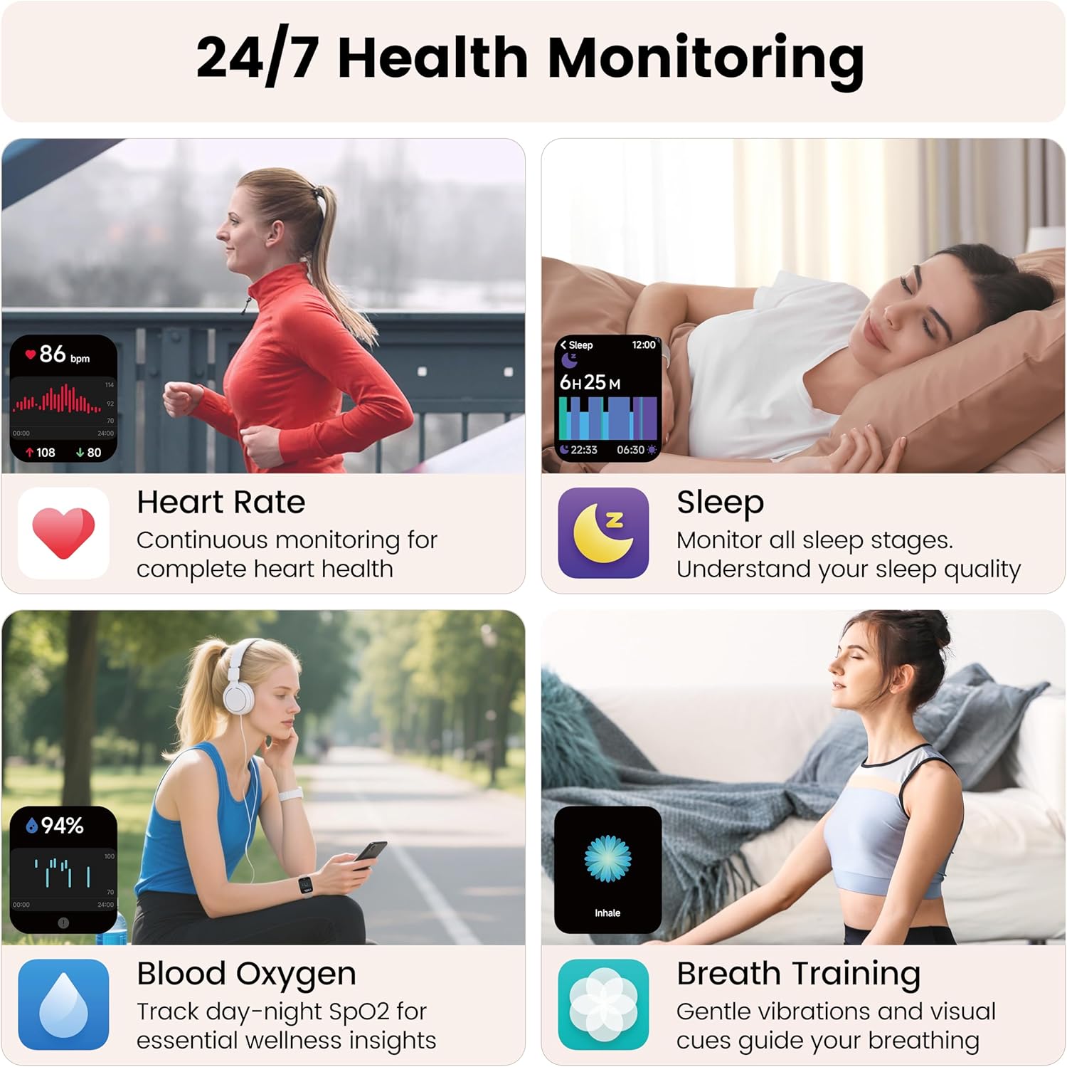 Detalle de Alexa Smart Watch 1.83" HD Fitness Watch with Bluetooth Calling