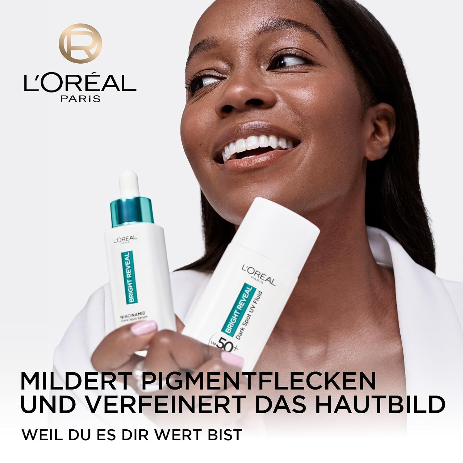 Thumbnail 1 de L'Oréal Paris Anti-Pigmentflecken Set Bright Reveal: Niacinamid-Serum & UV Fluid LSF 50