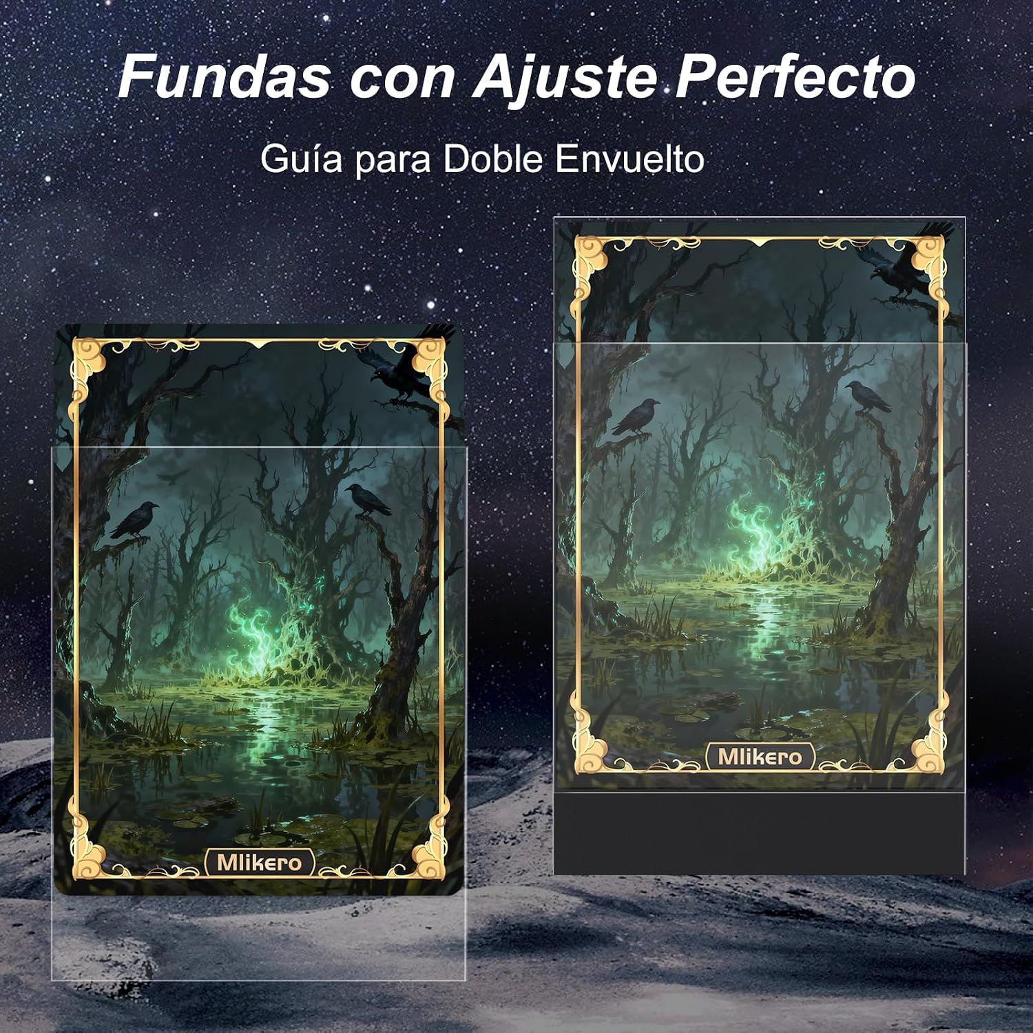 Detalle de Mlikero 600 – Paquete de Fundas Cartas Perfect Fit Inner Card Sleeves (66 x 91 mm / 64 x 89 mm)
