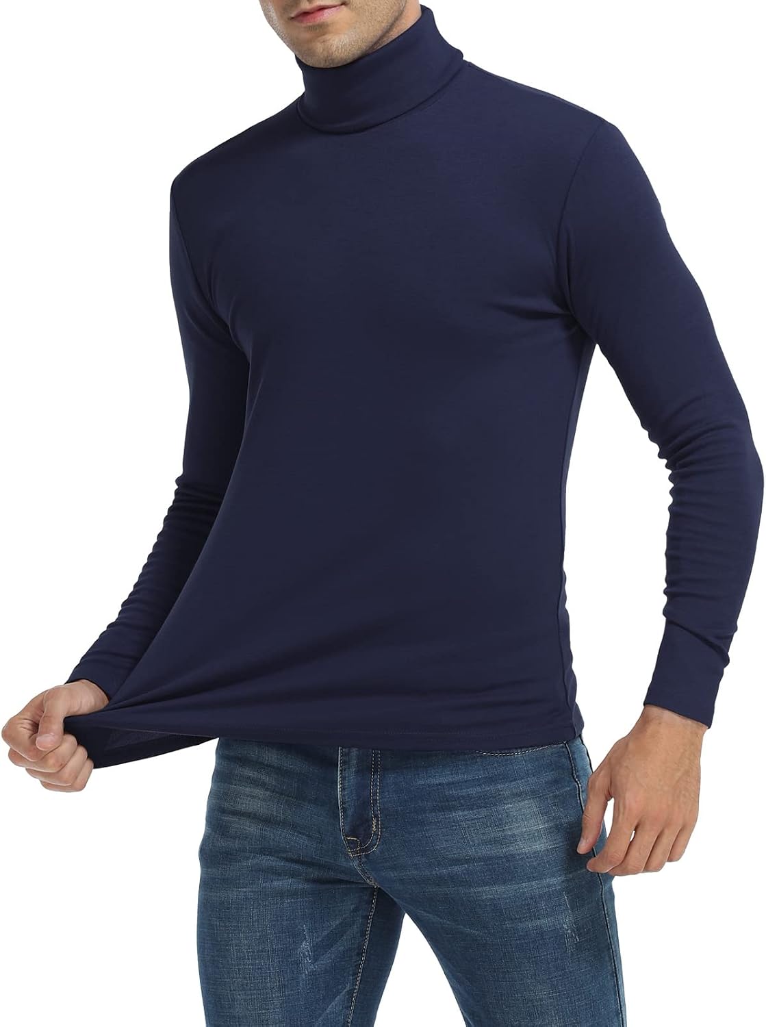 Detalle 2 de KUYIGO Rollkragenpullover Slim Fit für Herren