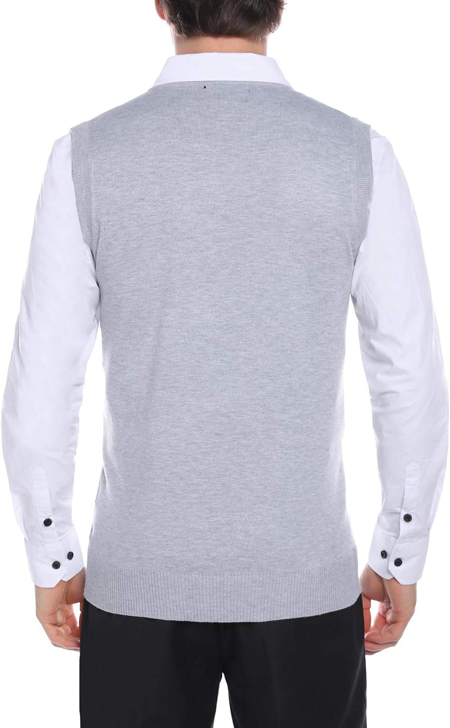 Thumbnail 4 de iClosam Gilet Maglione Uomo V‑Collo Cotone