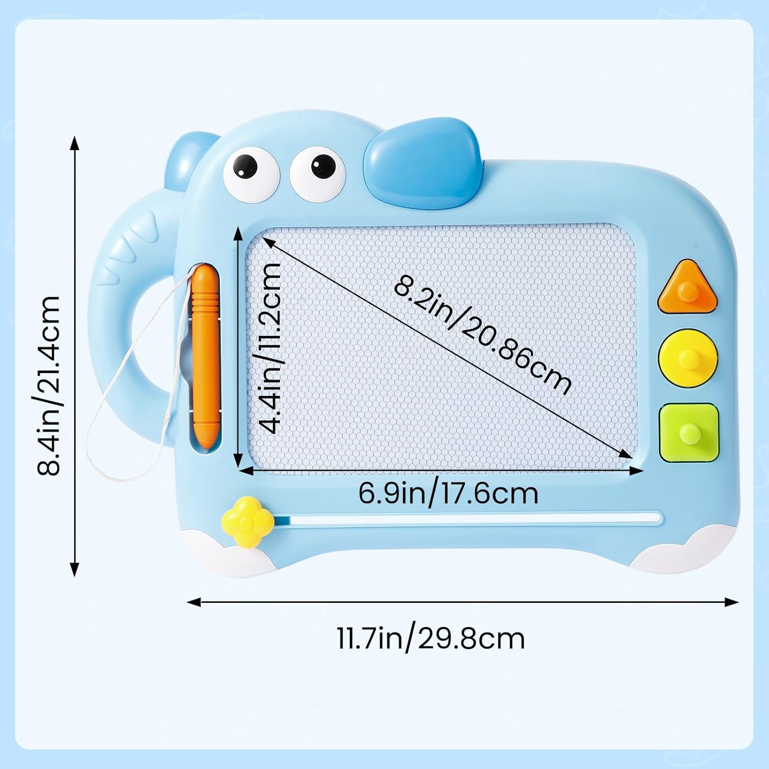 Thumbnail 6 de Toyvii Large Magnetic Drawing Board for Kids (Blue-B): A Practical Sketch Pad for Toddlers and 3+ Year Olds
