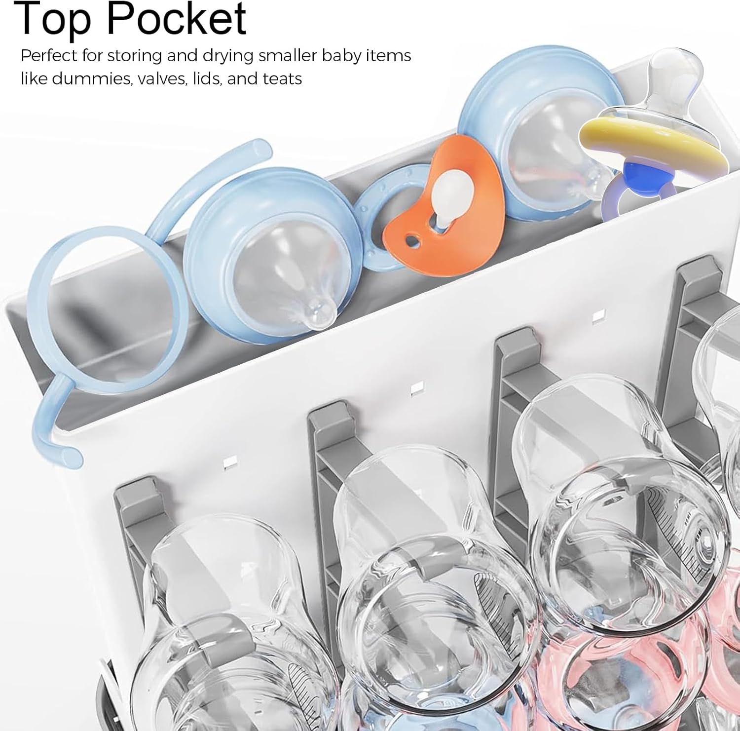 Thumbnail 1 de Parsuko Baby Bottle Drying Rack – Large, Removable Vertical Dryer for Bottles, Nipples and Accessories