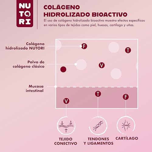 Detalle de NUTORI Kollagen Pulver 300 g (2 piezas) — péptidos hidrolizados con biodisponibilidad óptima, criados en pastos y fabricado en Alemania