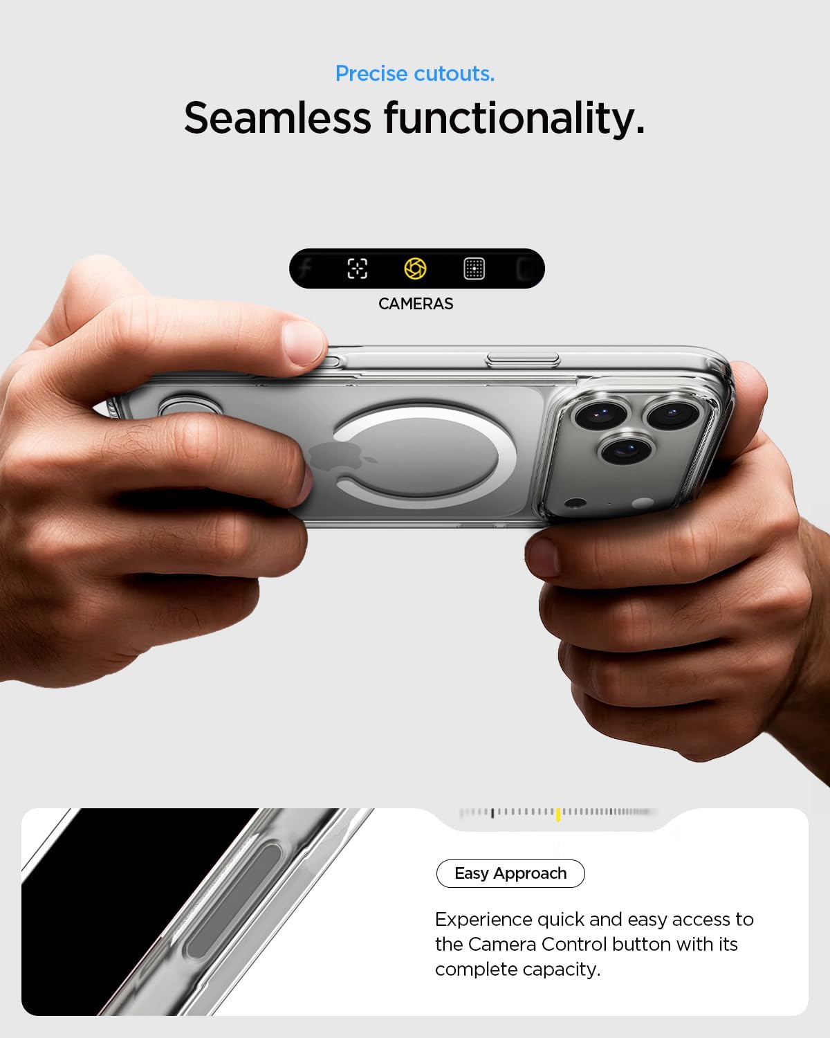 Thumbnail 6 de Spigen Ultra Hybrid S MagFit pour iPhone 17 Pro Max (2025) avec support 360° et DuraClear – coque blanche