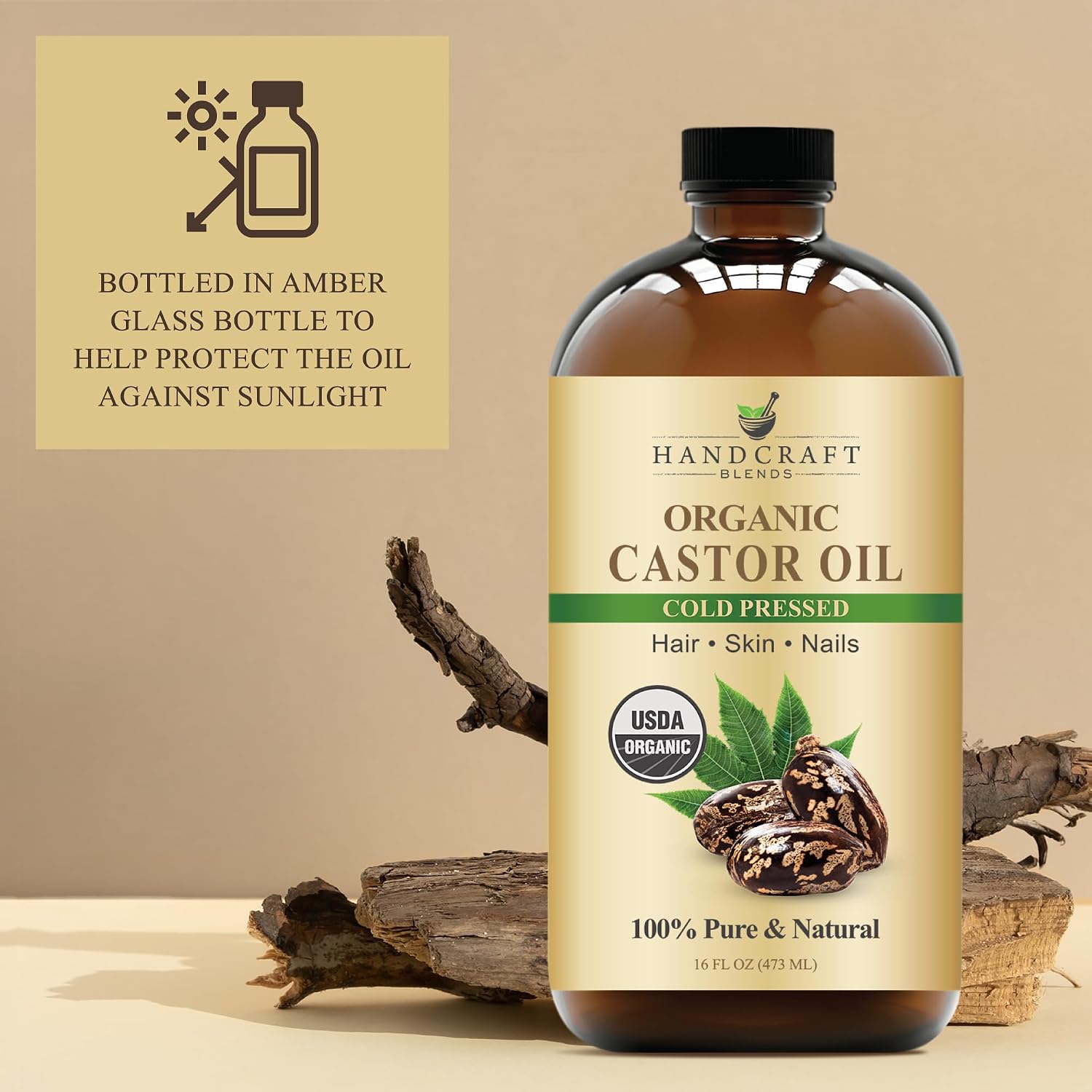 Thumbnail 5 de Handcraft Blends Cold-Pressed Castor Oil, 16 Fl Oz ⚙
