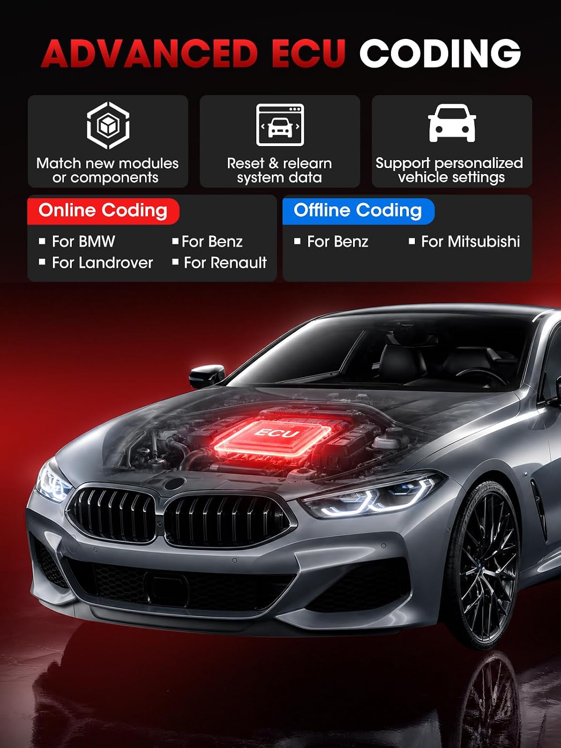Thumbnail 3 de XTOOL D7BT Bidirectional Scan Tool: AI-Assisted Wireless OBD2 Diagnostic Power
