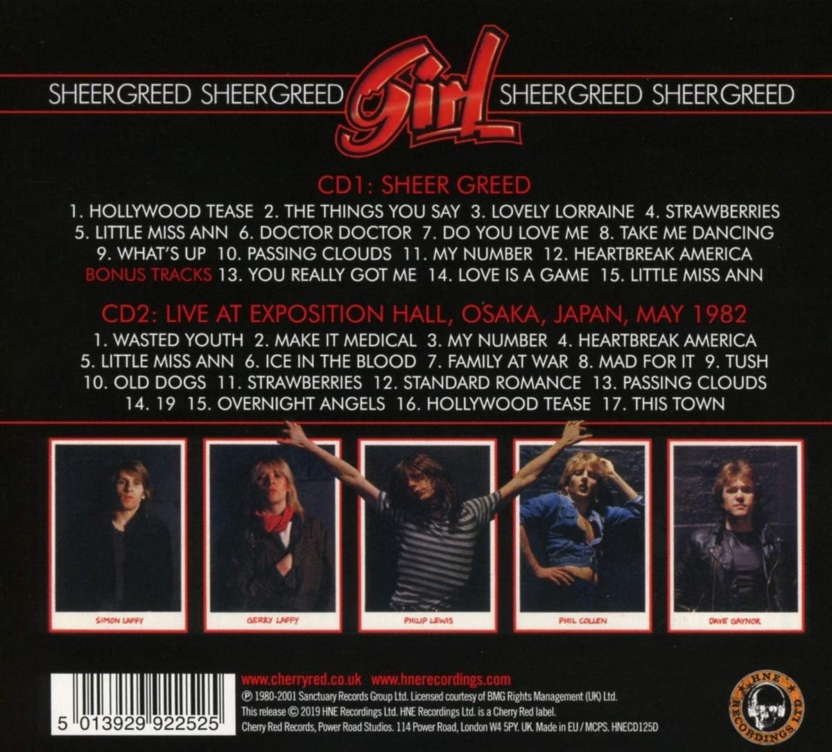 Detalle 2 de Girl『Sheer Greed / Live in..』2枚組CD UK盤