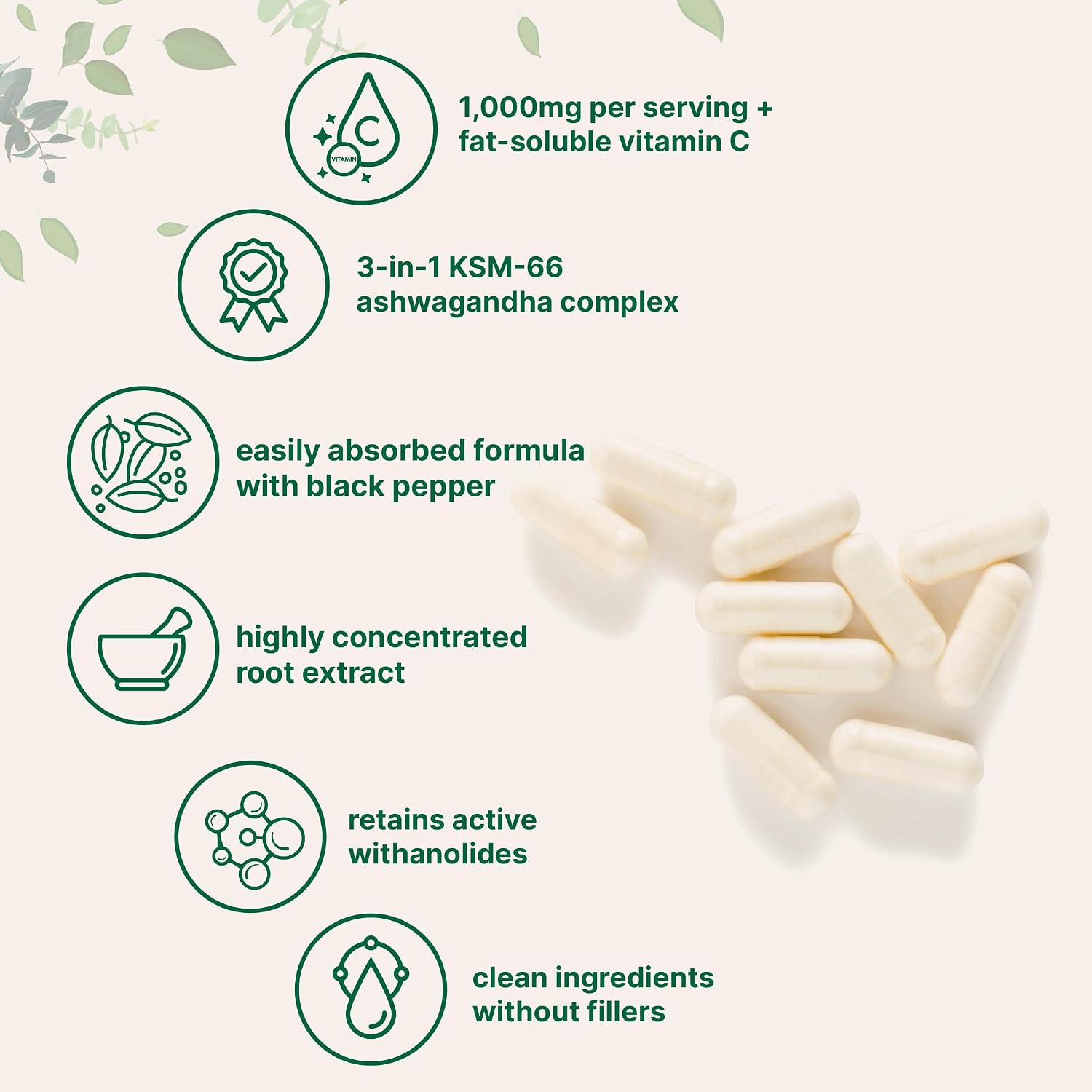 Detalle de Micro Ingredients Ashwagandha Supplement 1,000mg