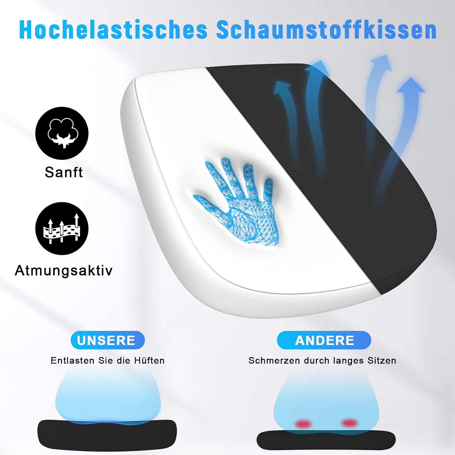Thumbnail 4 de naspaluro Bürostuhl ergonomisch Drehstuhl