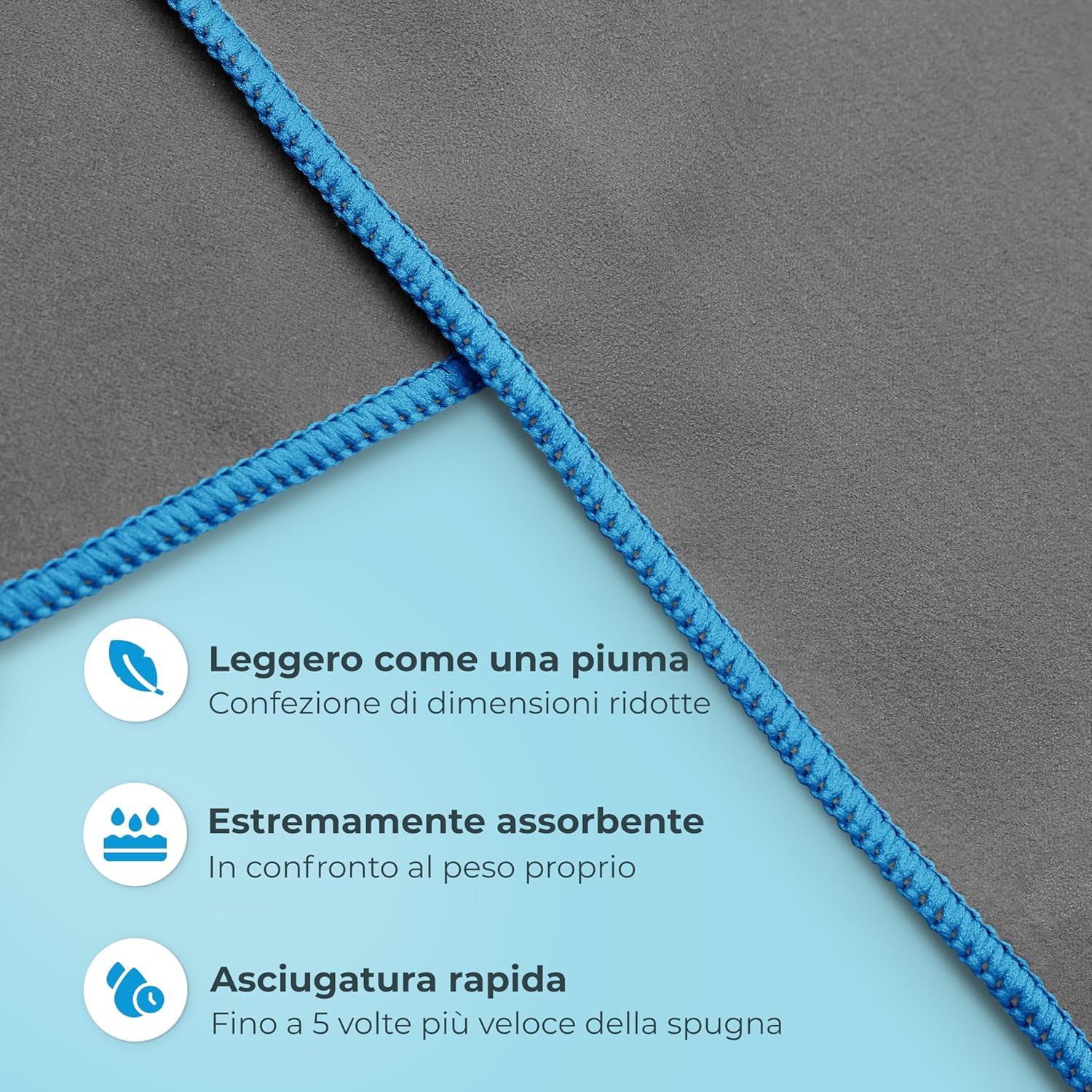 Thumbnail 1 de NirvanaShape Microfibra – Asciugamano da Viaggio 120 x 60 cm