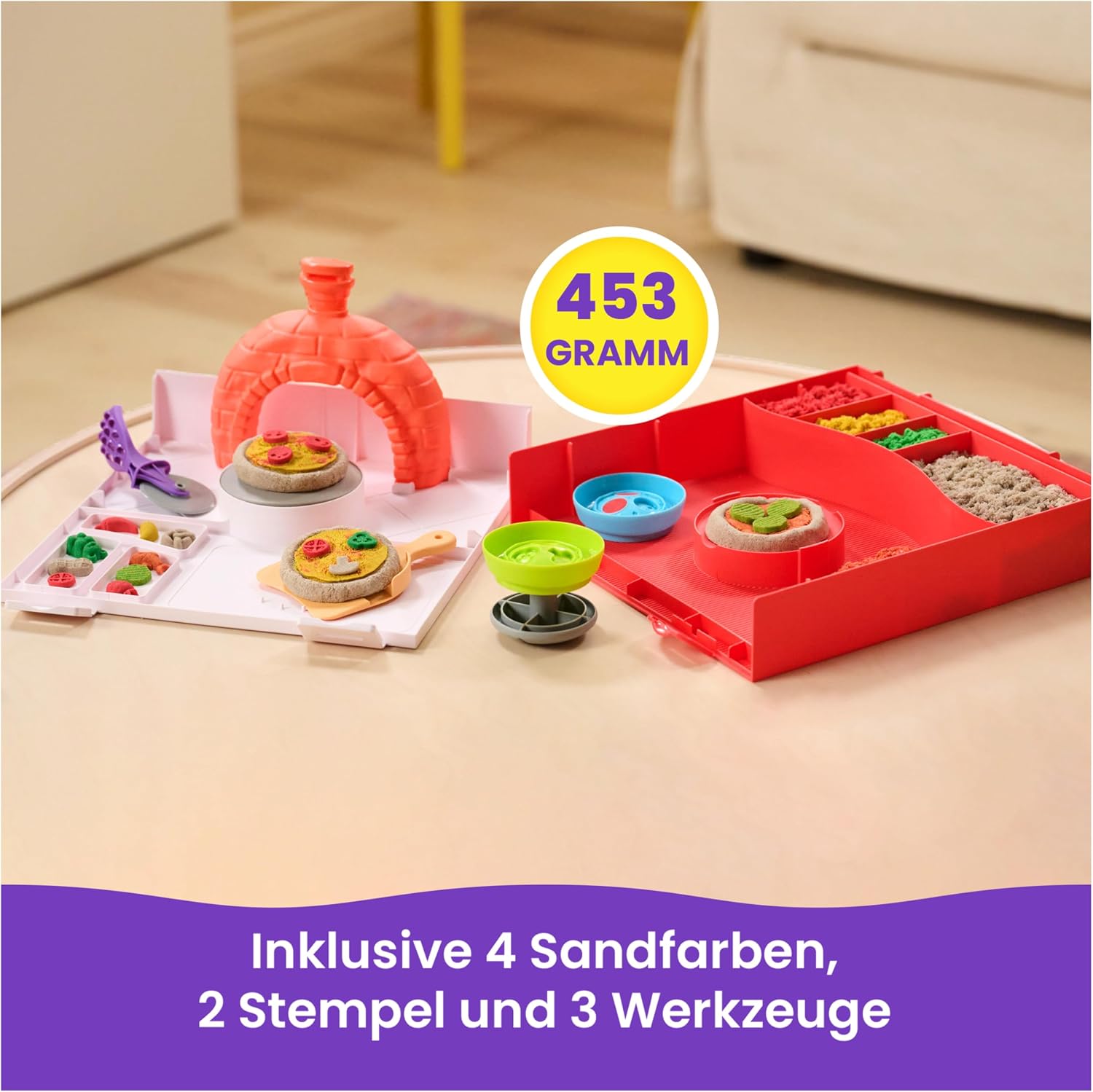 Thumbnail 6 de Kinetic Sand Squish Pizza Set 453 g 🍕