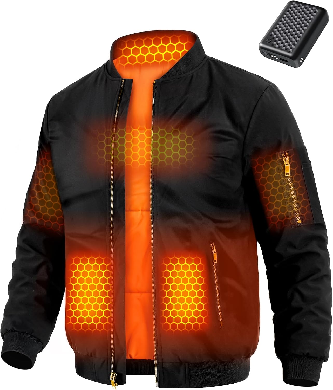 Detalle de Wulcea WX-184F Graphene Heated Jacket for Men, 12V, 18,400mAh