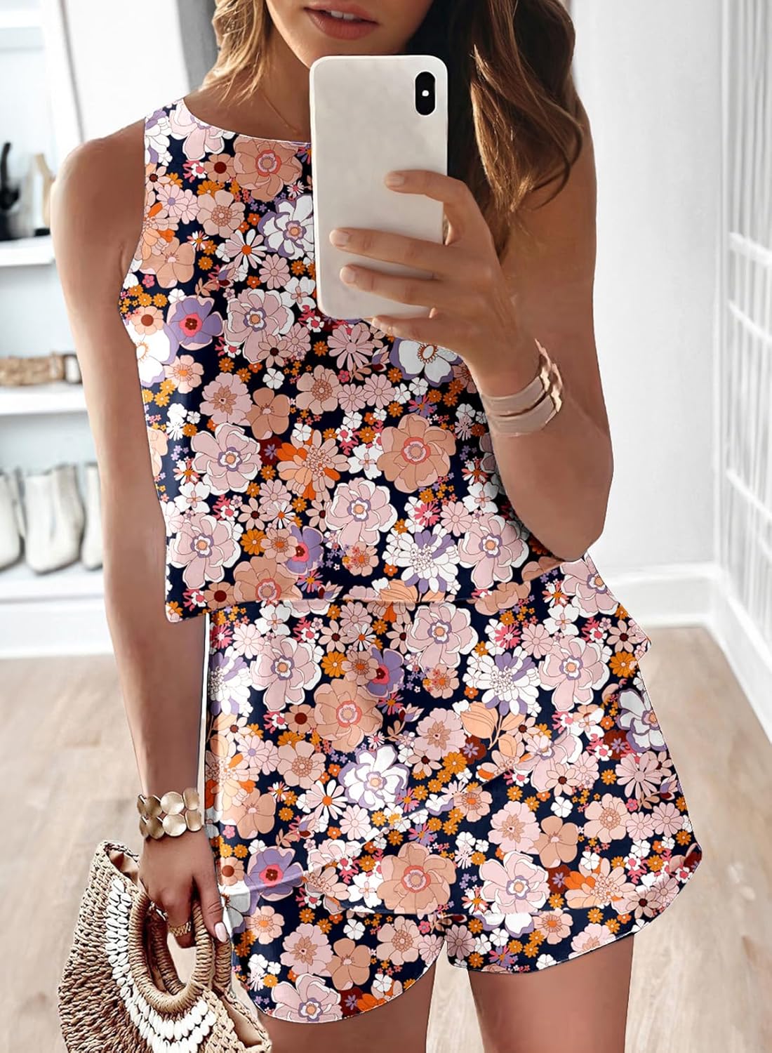 Thumbnail 1 de Dokotoo Women's Summer Jumpsuits 2026: Casual Ruffle Chiffon Sleeveless Romper
